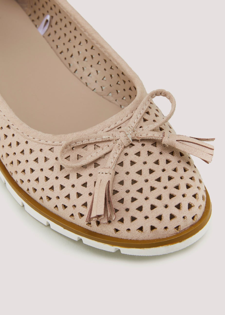 Soleflex Nude Laser Cut Ballet Flats