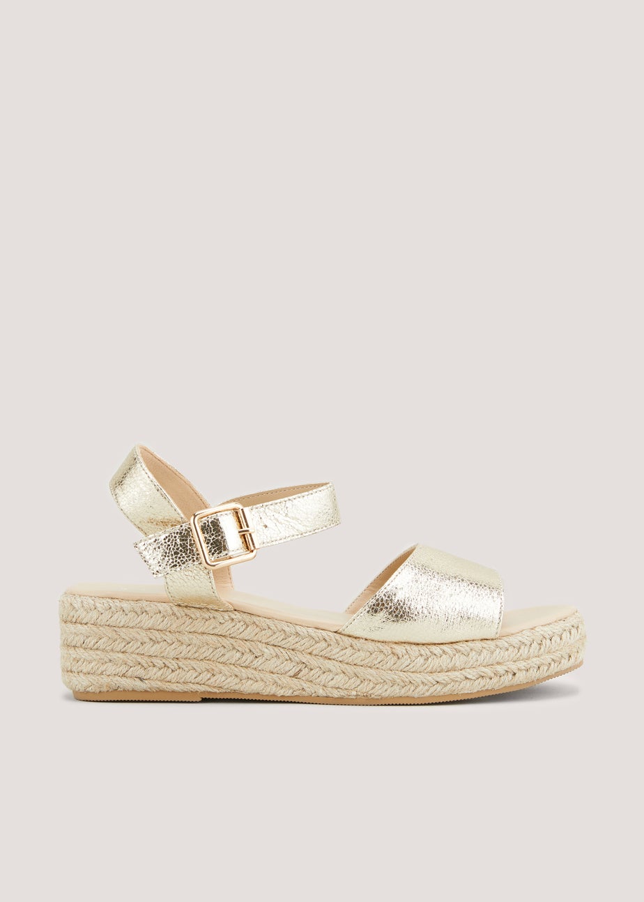 Gold Espadrilles