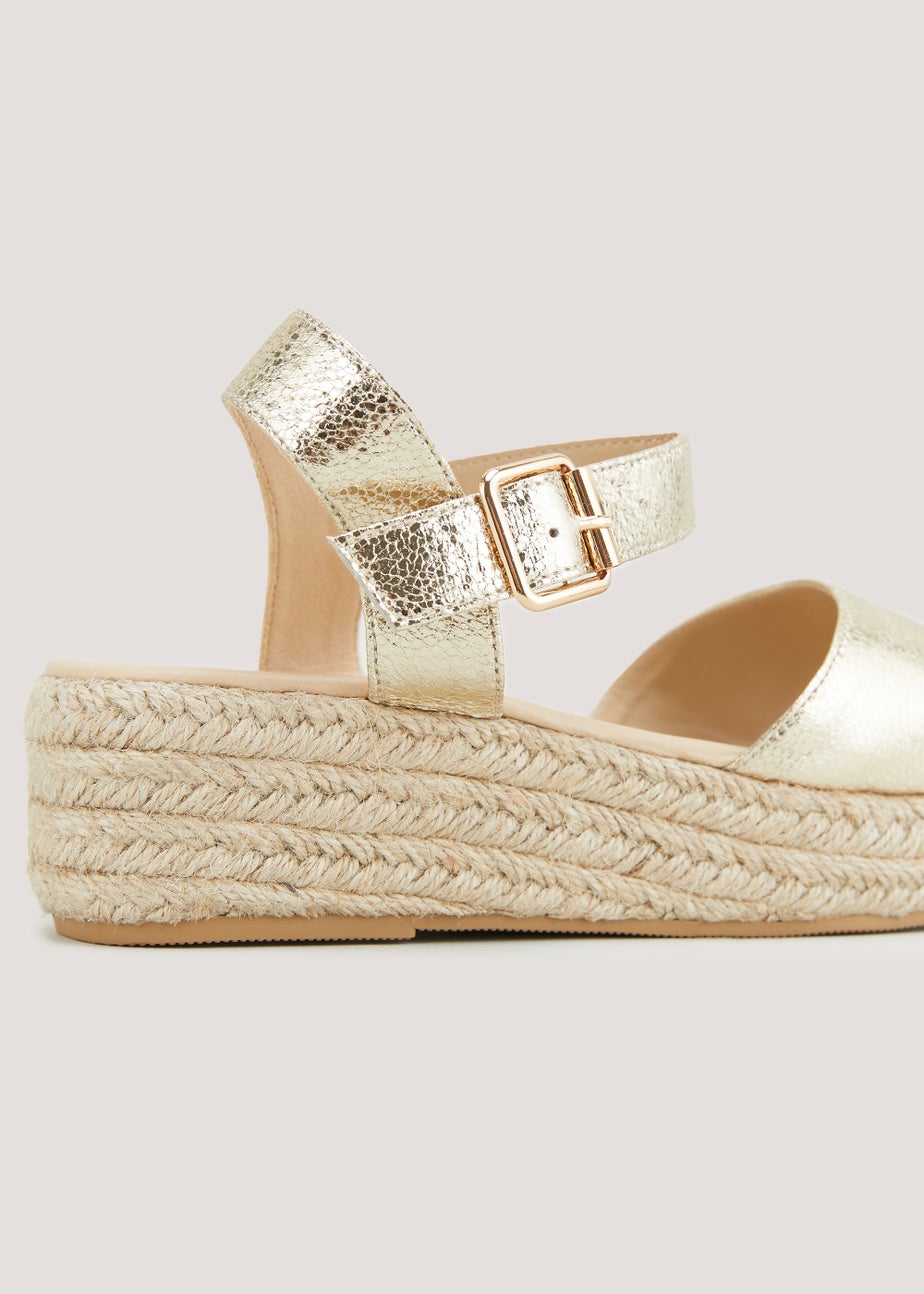 Gold Espadrilles
