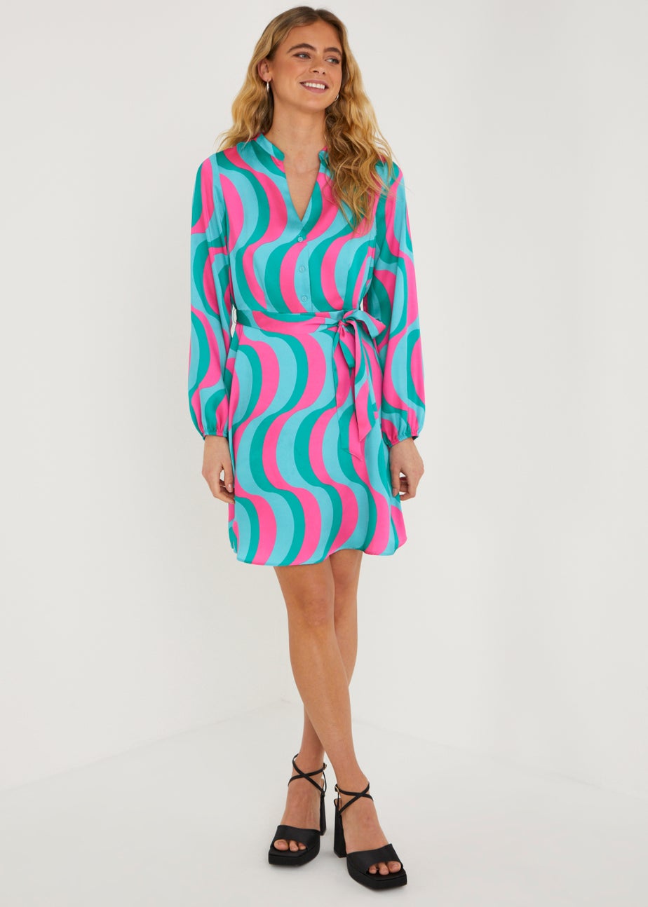 Be Beau Multicoloured Swirl Satin Shirt
