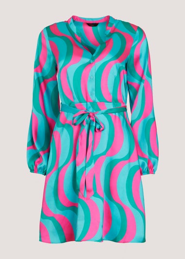 Be Beau Multicoloured Swirl Satin Shirt