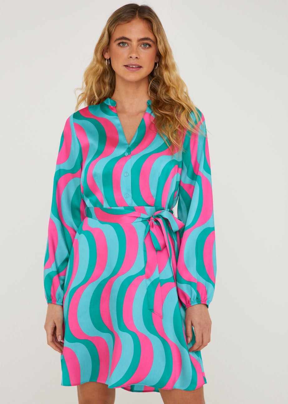 Be Beau Multicoloured Swirl Satin Shirt