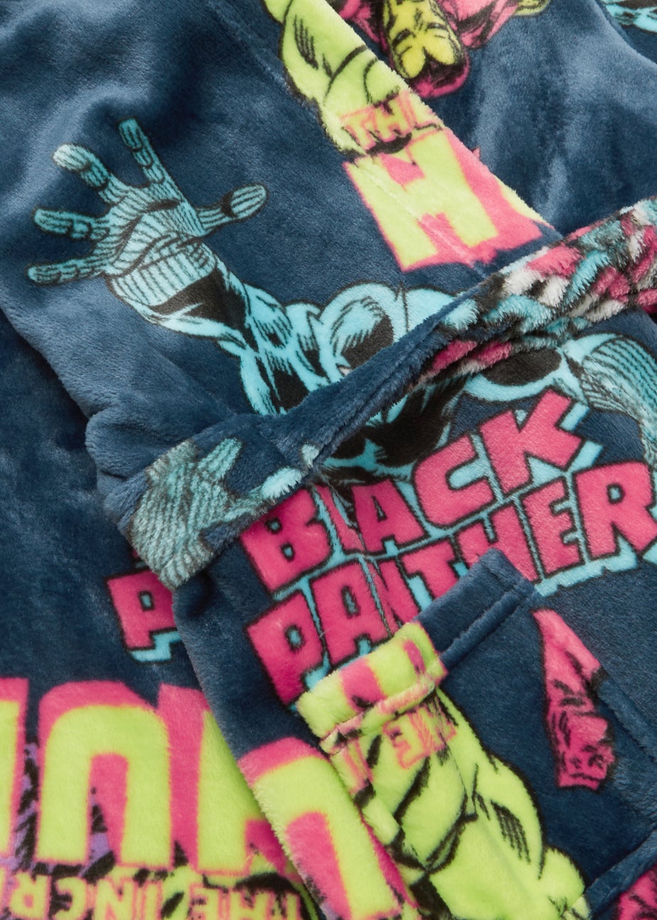 Boys Blue Marvel Dressing Gown (2-11yrs)