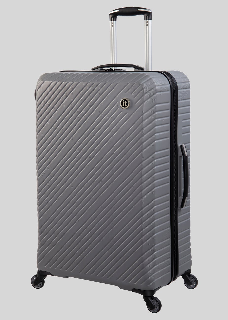 IT Luggage Grey Hard Shell Suitcase