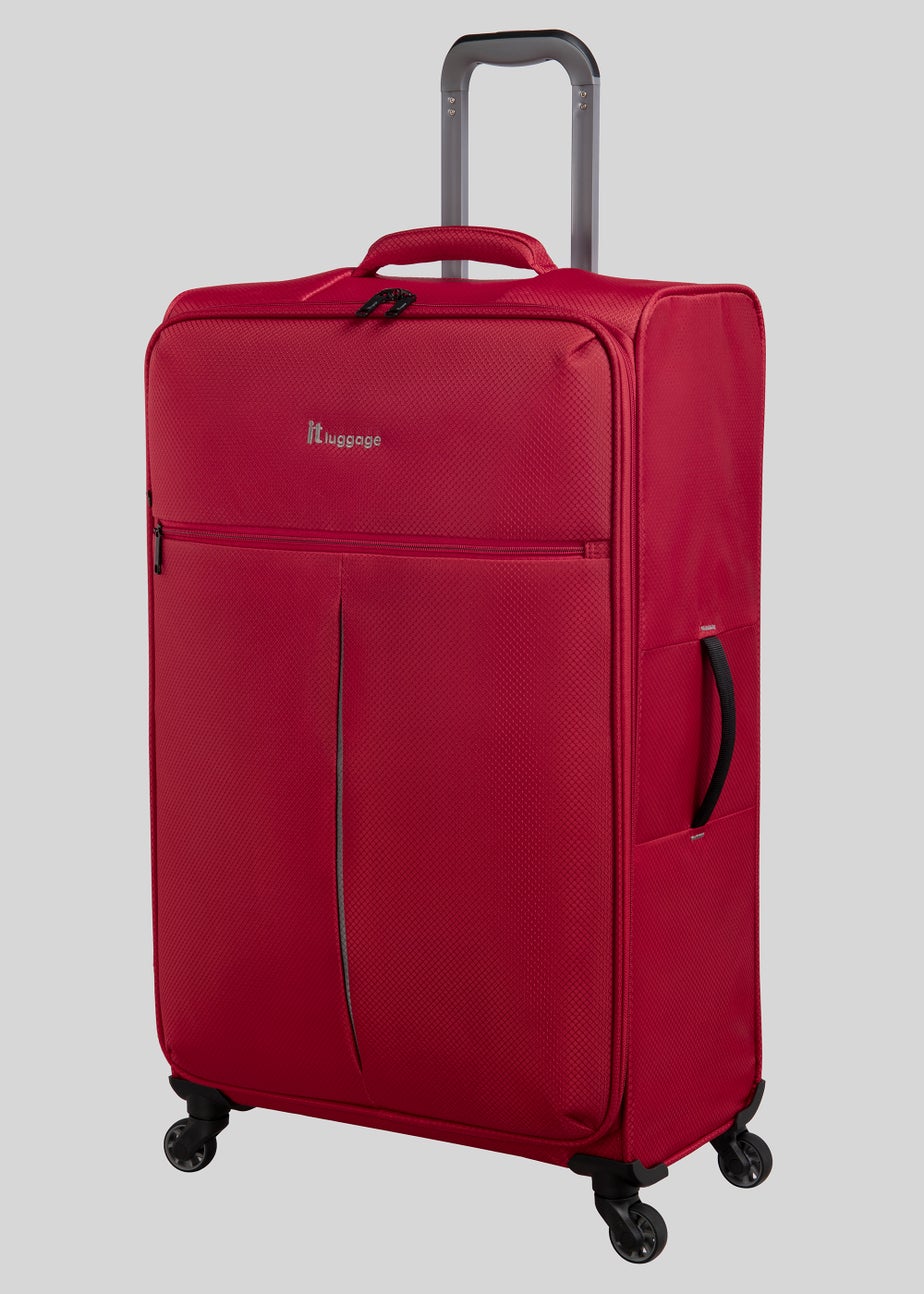 It Luggage Red Soft Shell Suitcase