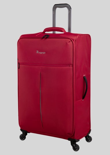 It Luggage Red Soft Shell Suitcase