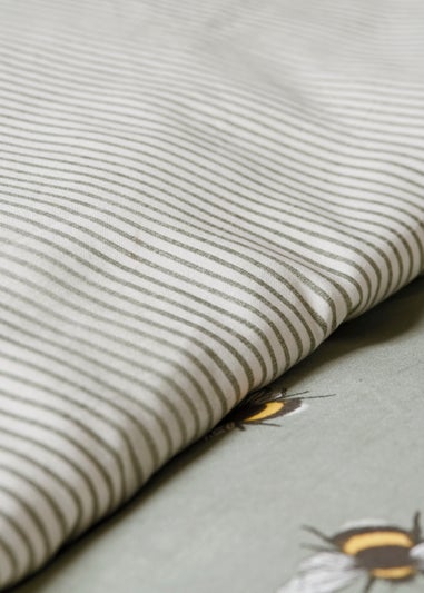Green Bee Reversible Duvet Cover