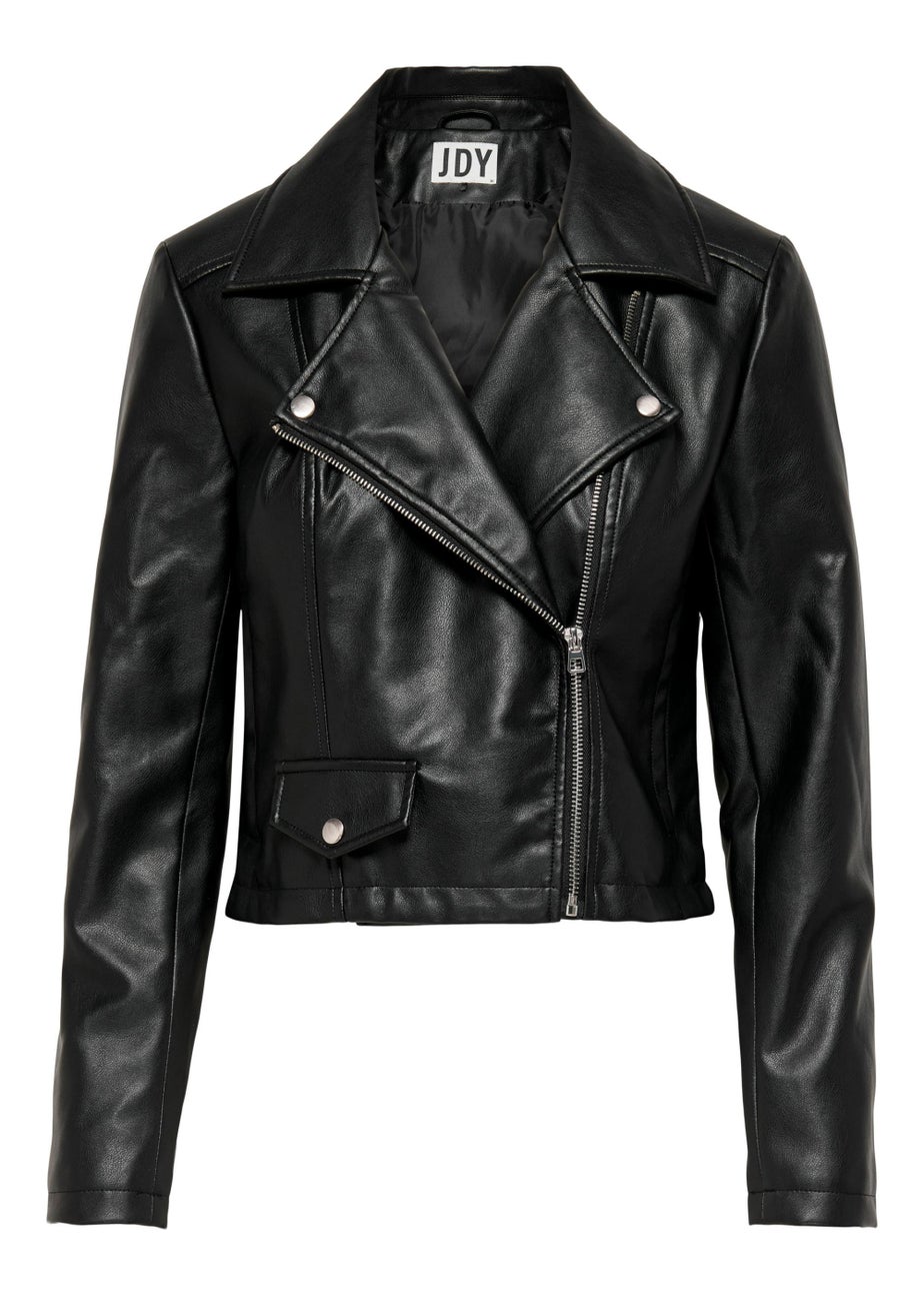 JDY Etta Black Faux Leather Jacket