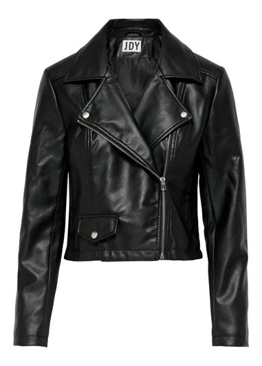 JDY Etta Black Faux Leather Jacket