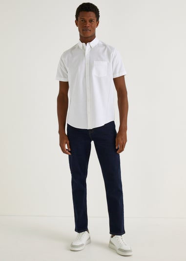 White Short Sleeve Oxford Shirt
