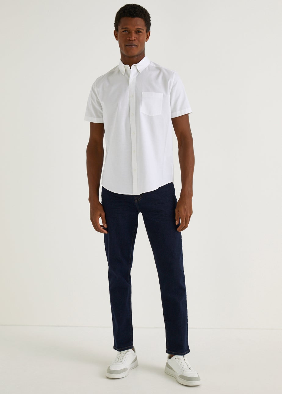 White Short Sleeve Oxford Shirt