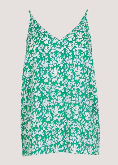 Green Print Cami Top