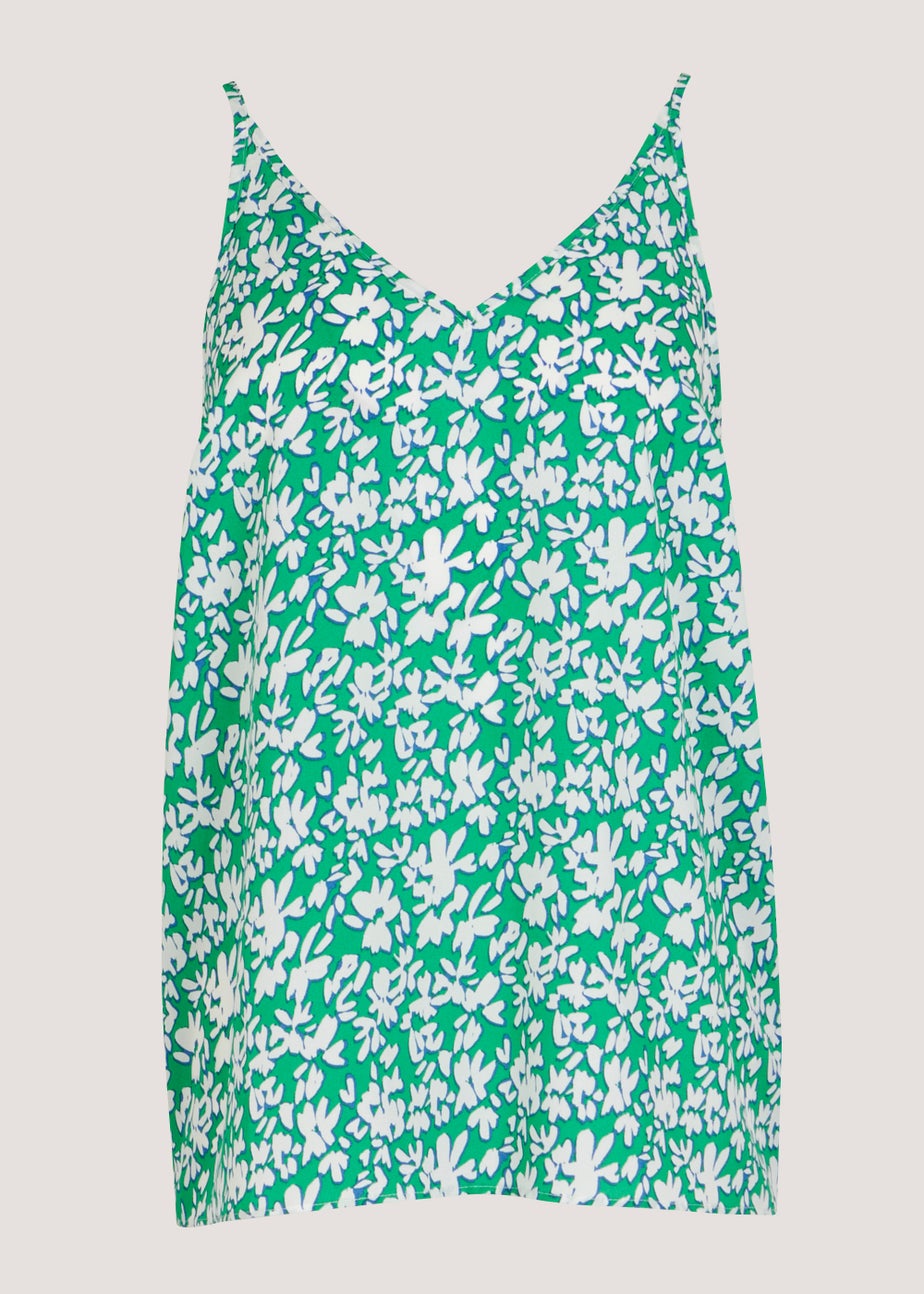 Green Print Cami Top