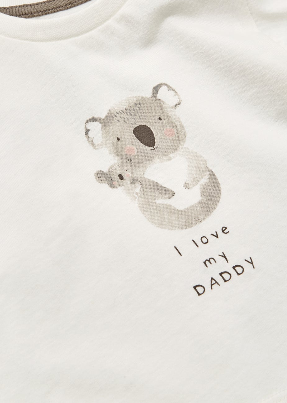 Baby Cream I Love My Daddy Long Sleeve T-Shirt (Newborn-23mths)
