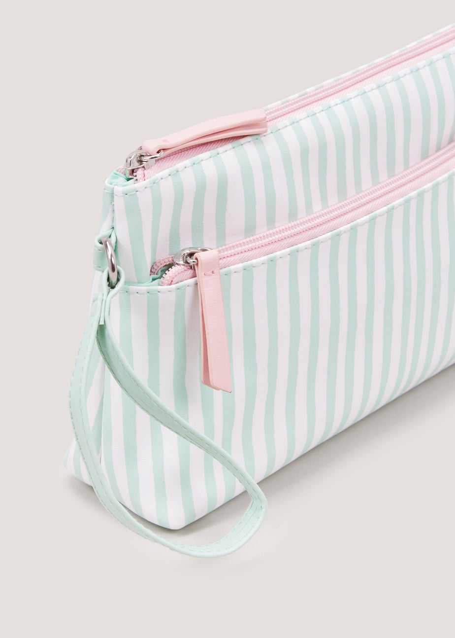 Blue Stripe Makeup Bag