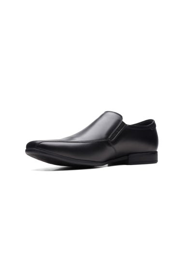 Clarks Black Sidton Edge Leather Shoes