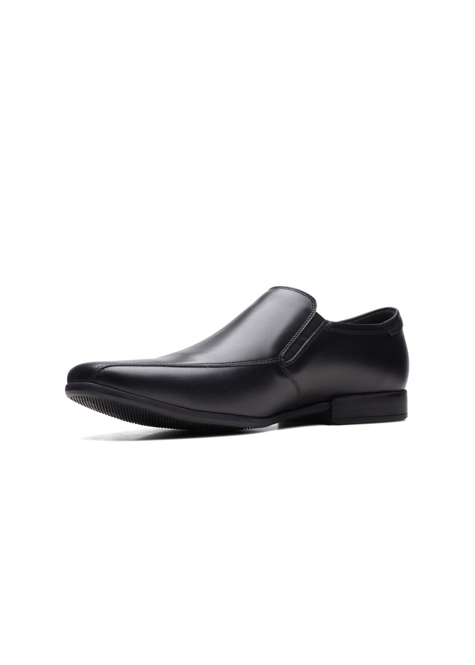 Clarks Black Sidton Edge Leather Shoes