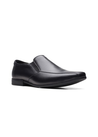 Clarks Black Sidton Edge Leather Shoes