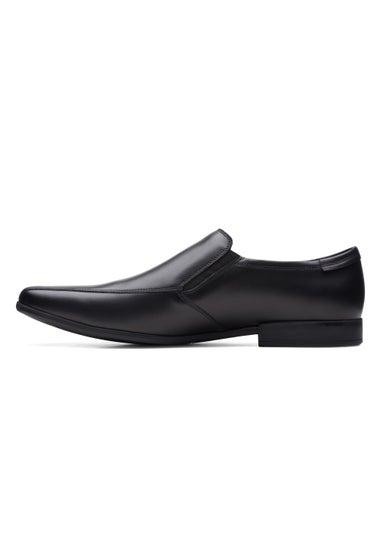 Clarks Black Sidton Edge Leather Shoes