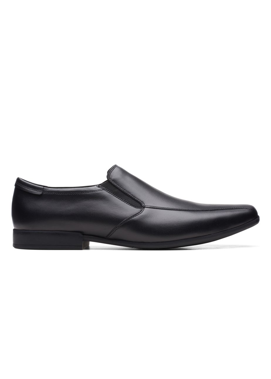 Clarks Black Sidton Edge Leather Shoes