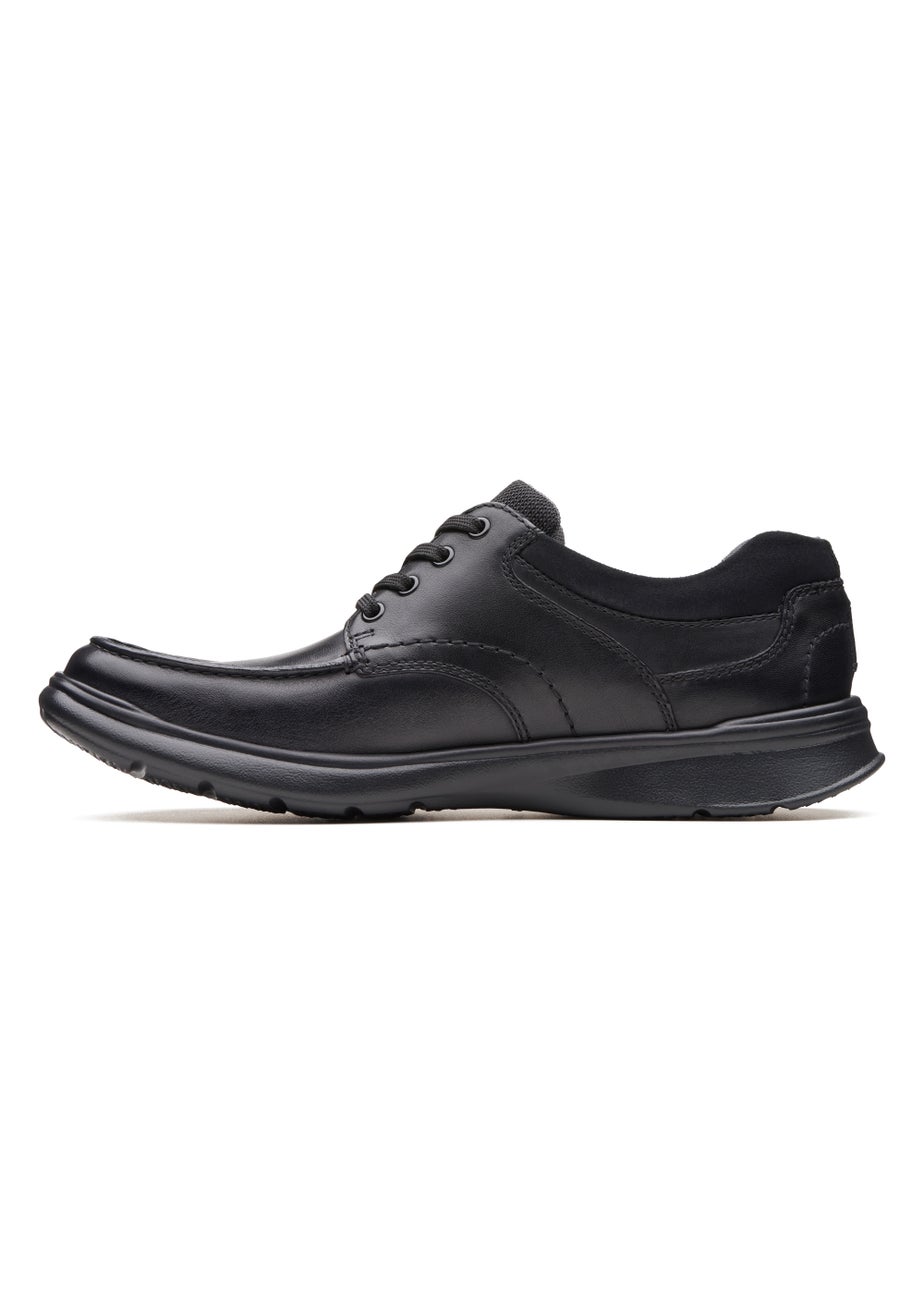 Clarks Black Cotrell Smooth Leather Shoes