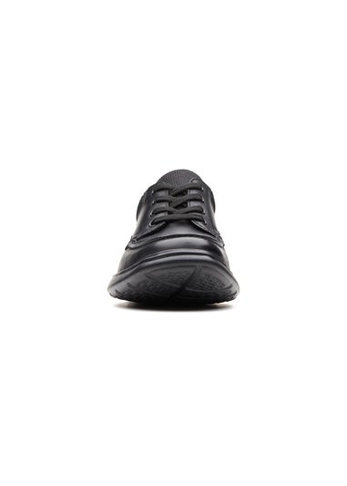 Clarks Black Cotrell Smooth Leather Shoes