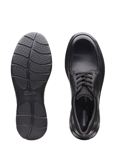 Clarks Black Cotrell Smooth Leather Shoes