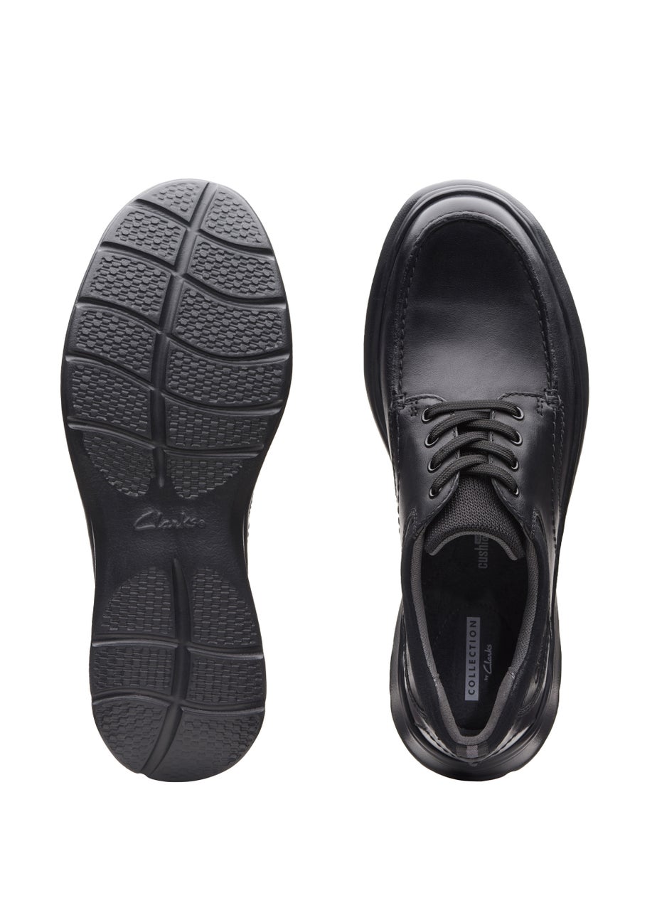 Clarks Black Cotrell Smooth Leather Shoes