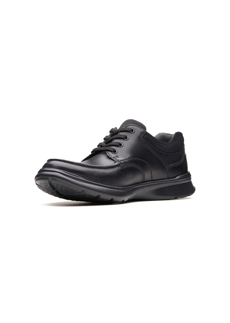 Clarks Black Cotrell Smooth Leather Shoes