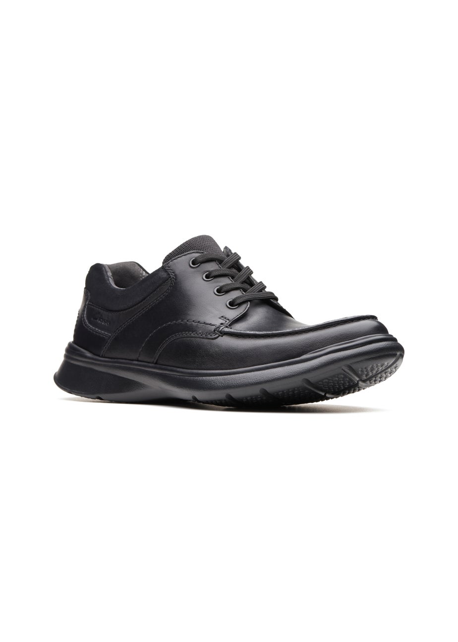 Clarks Black Cotrell Smooth Leather Shoes