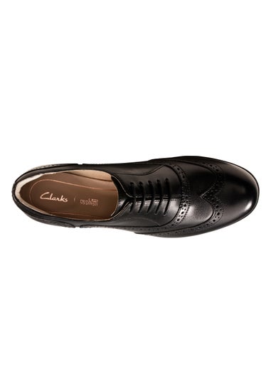 Clarks Black Humble Oak Leather Brogues