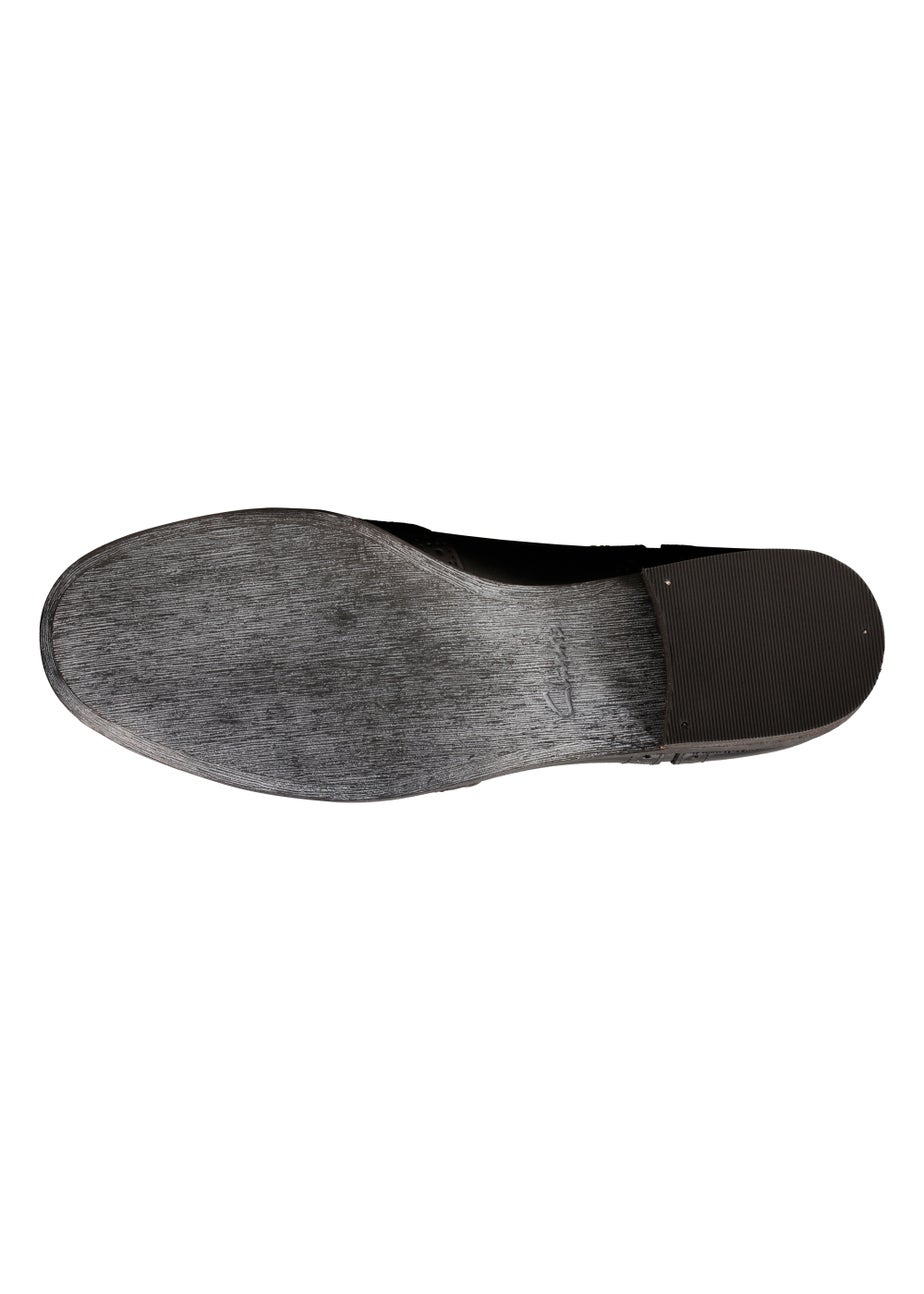 Clarks Black Humble Oak Leather Brogues
