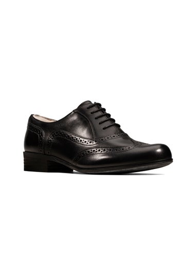 Clarks Black Humble Oak Leather Brogues