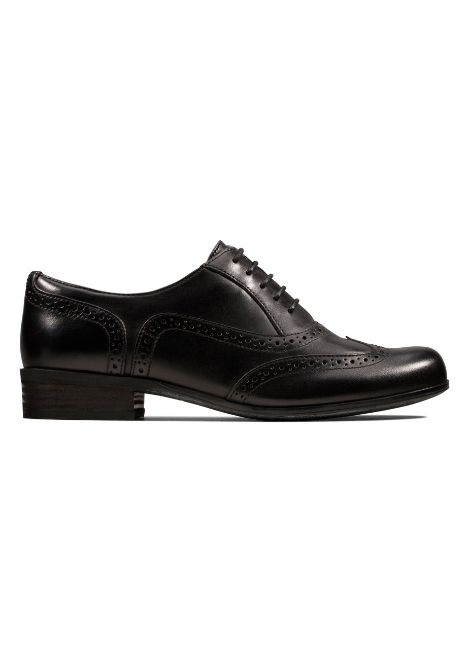 Clarks Black Humble Oak Leather Brogues