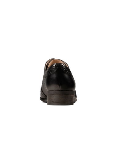 Clarks Black Humble Oak Leather Brogues