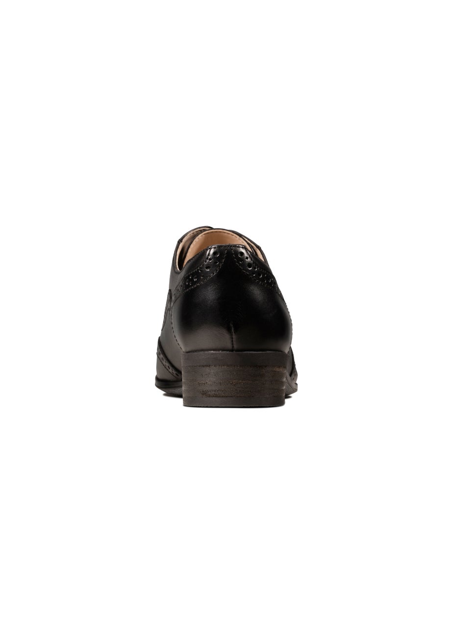 Clarks Black Humble Oak Leather Brogues