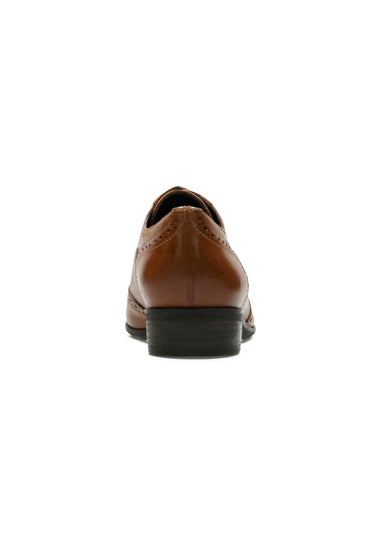 Clarks Brown Humble Oak Leather Brogues