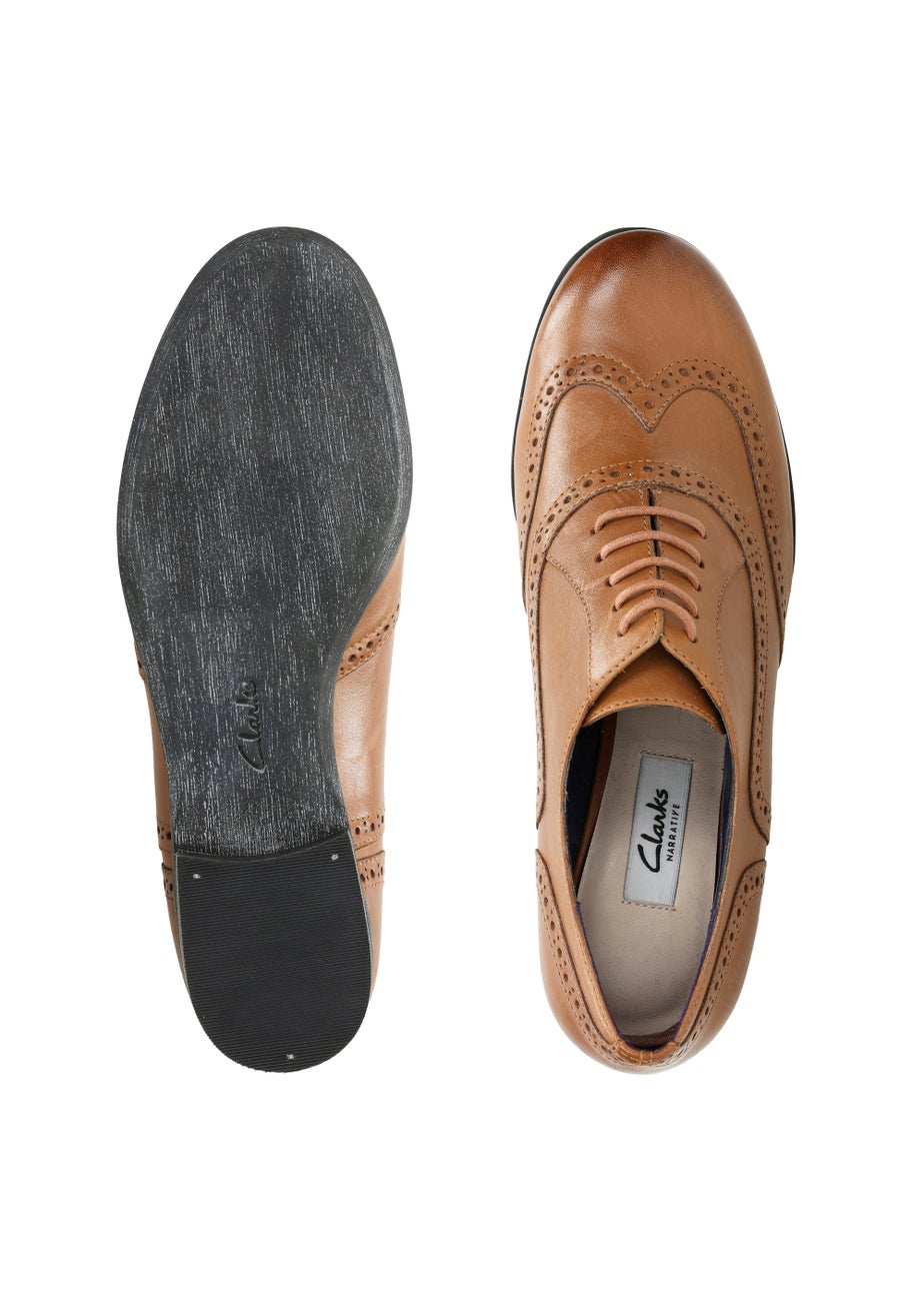 Clarks Brown Humble Oak Leather Brogues
