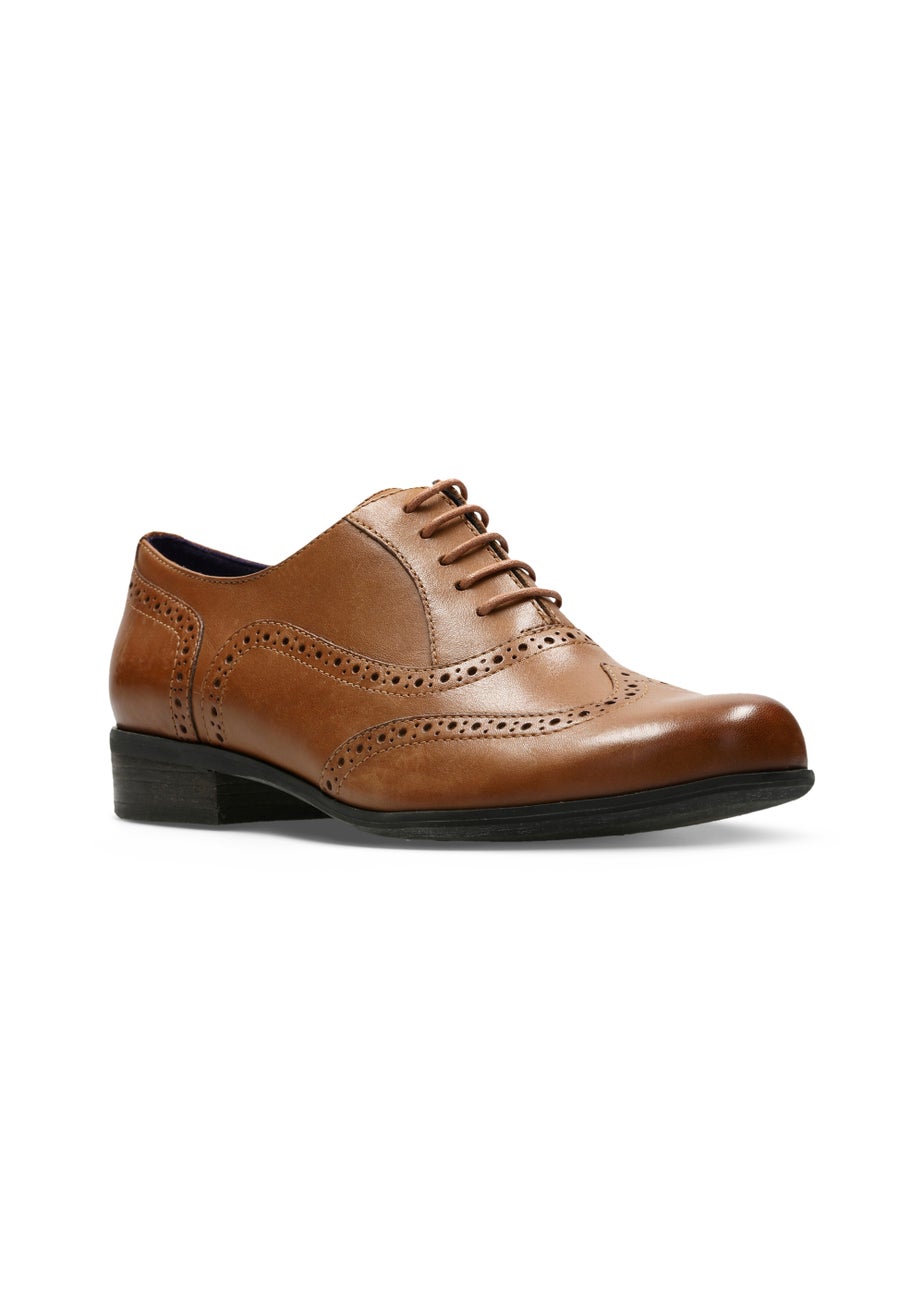 Clarks Brown Humble Oak Leather Brogues