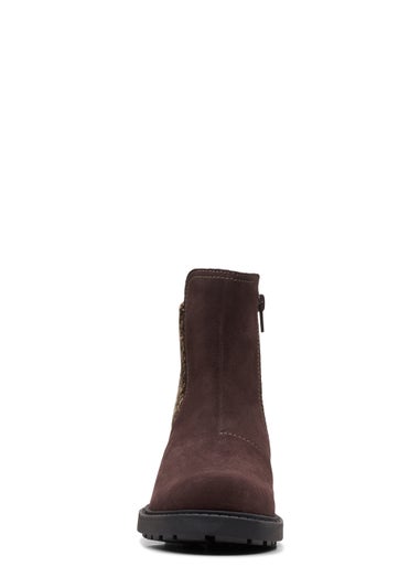 Clarks Dark Brown Opal Sky Suede Boots
