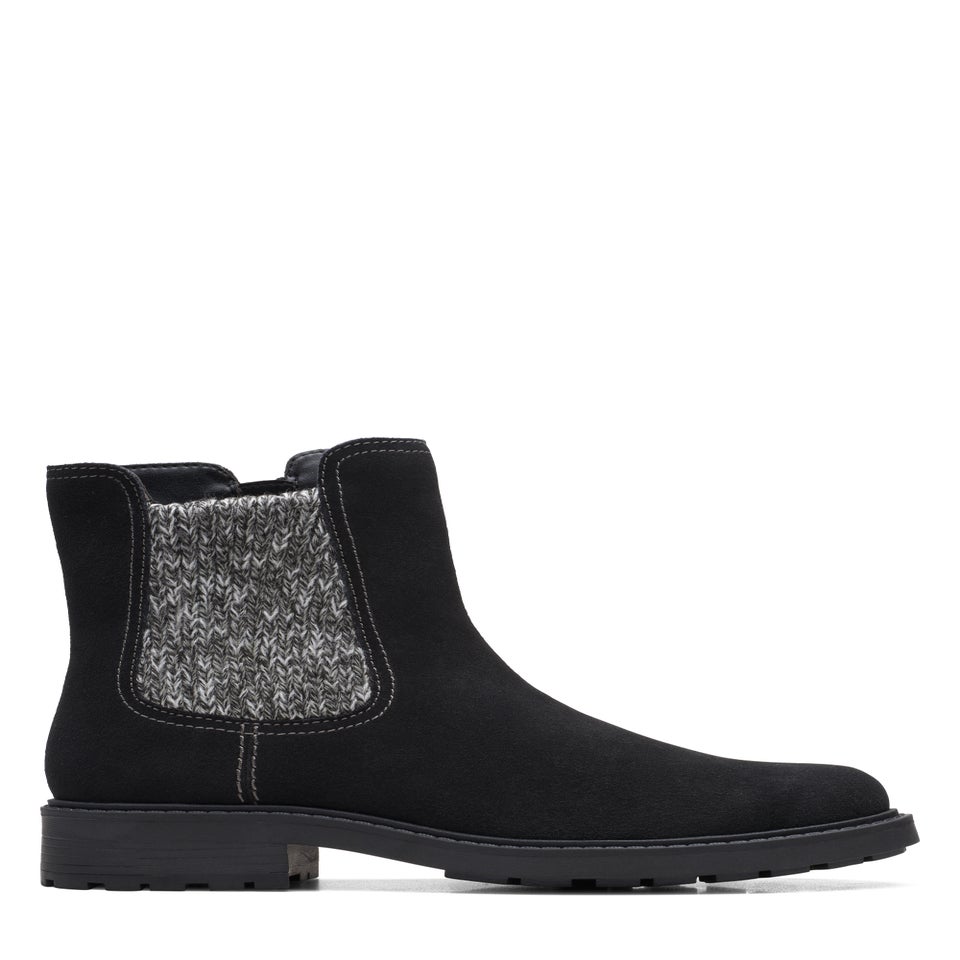 Clarks Black Opal Sky Suede Boots