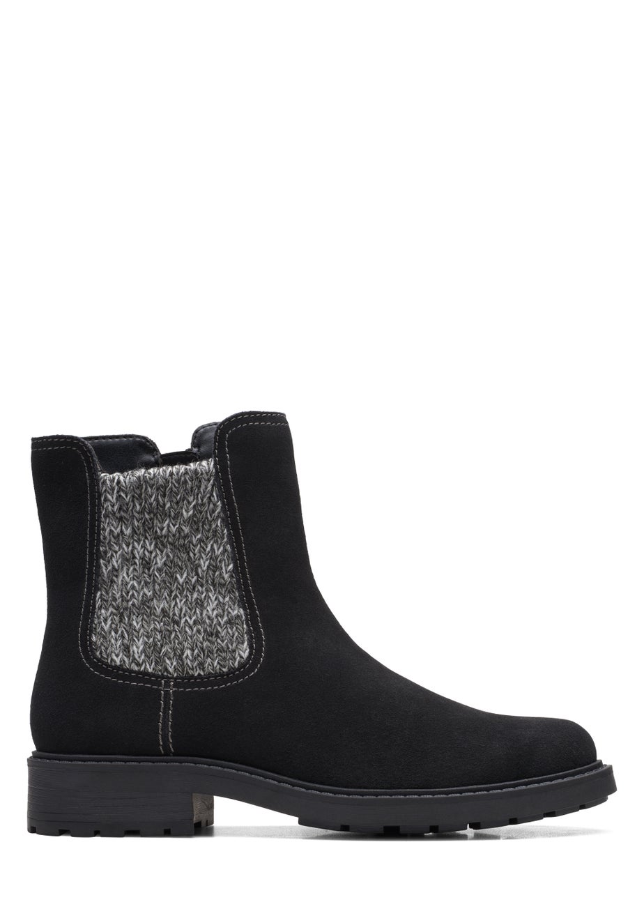 Clarks Black Opal Sky Suede Boots
