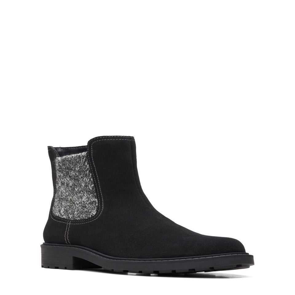 Clarks Black Opal Sky Suede Boots