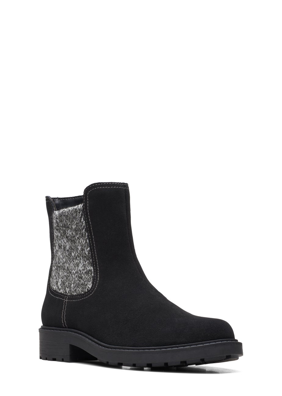 Clarks Black Opal Sky Suede Boots