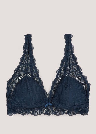 Navy Non Wired Padded Bra