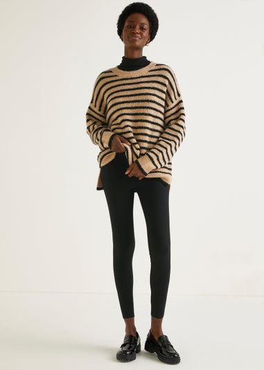 Papaya Petite Black Button Pocket Body Shaper Leggings