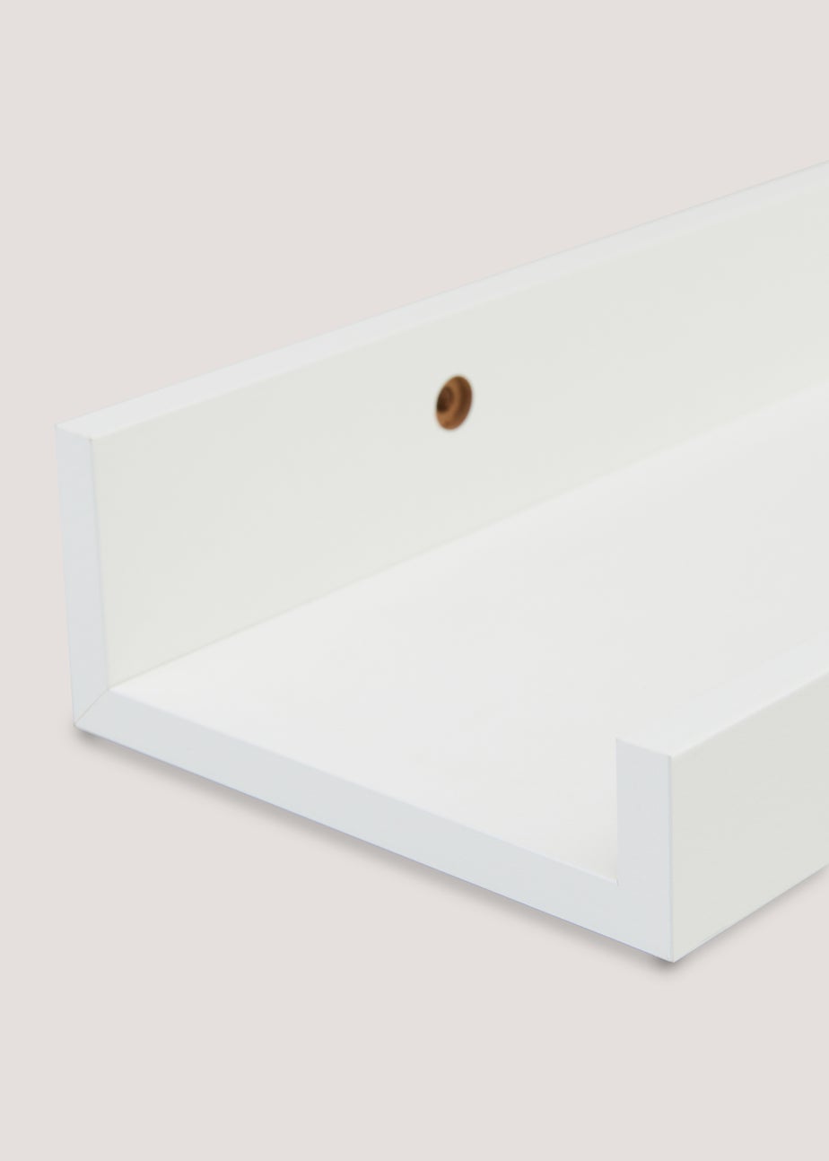 Set of 3 White Picture Shelves