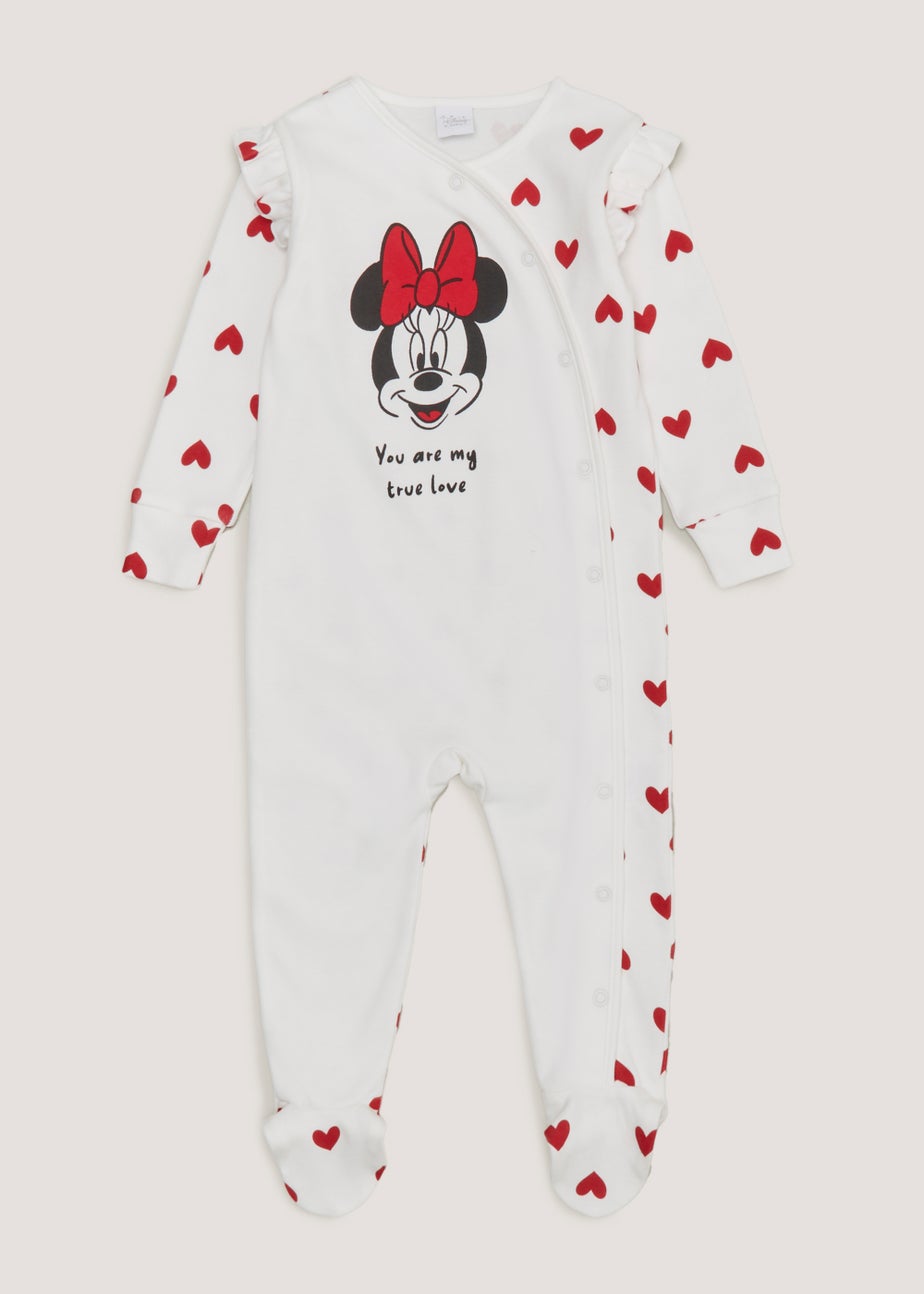 Baby Cream Disney Minnie Mouse Sleepsuit (Newborn-12mths)