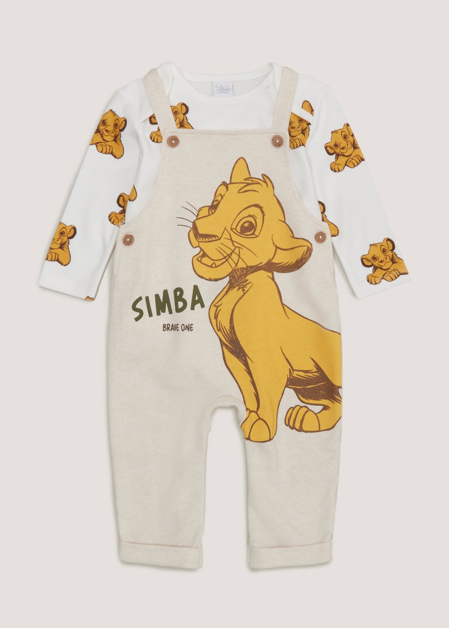 Baby Disney Simba Dungarees & Top Set (Newborn-12mths)