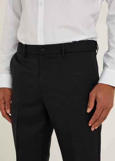 Farah Black Regular Fit Flexi Waist Trousers